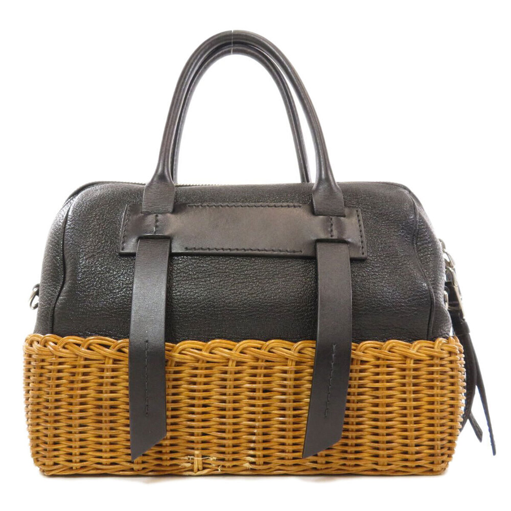 Miu Miu Leather Wicker Handbag